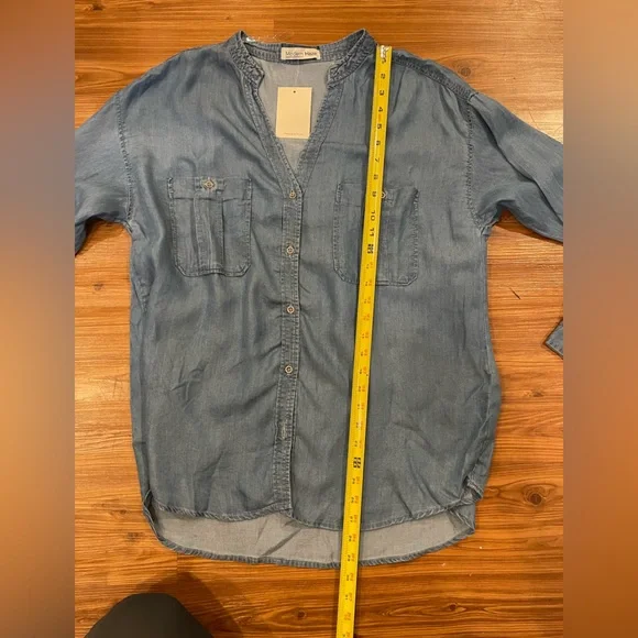 Denim style button down. - Picture 6 of 7